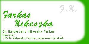 farkas mikeszka business card